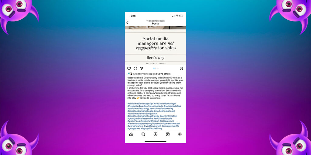 Instagram Emojis in captions-hashtags